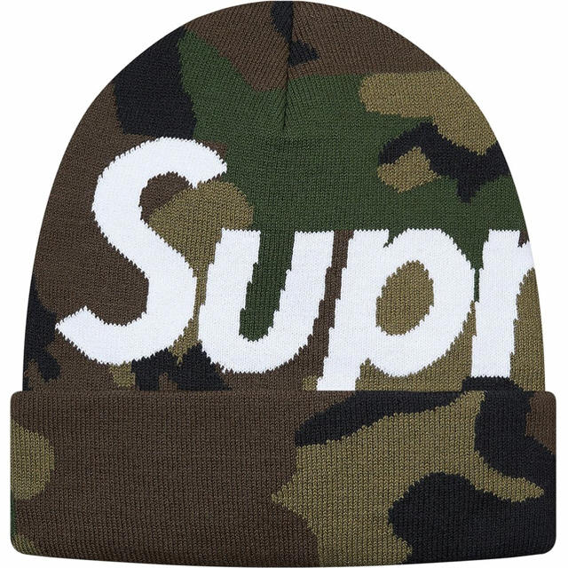 SUPREME Big Logo Beanie【Woodland Camo】帽子