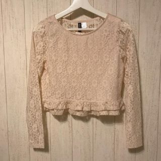 エイチアンドエム(H&M)のH&M   裾フリルレースブラウス(シャツ/ブラウス(長袖/七分))