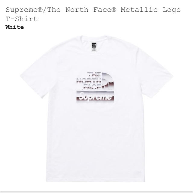 SupremeThe North Face T-Shirt White Sサイズ