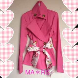 在庫処分】 MARS蝶薔薇柄トレンチコート(マーズ/MA*RS 在庫処分】 MARS蝶薔薇柄トレンチコート(マーズ/MA*RS