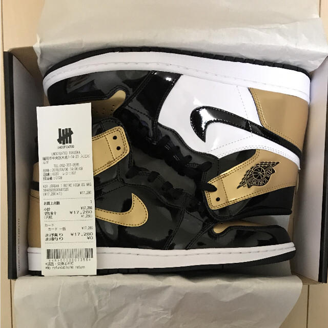 NIKE(ナイキ)のJORDAN 1 OG NRG GOLD TOE ジョーダン Supreme メンズの靴/シューズ(スニーカー)の商品写真