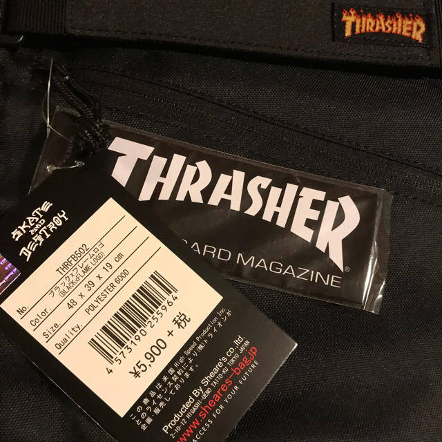 THRASHER(スラッシャー)の新品未使用品 THRASHER 黒 BLACK ブラック BACKPACK レディースのバッグ(リュック/バックパック)の商品写真