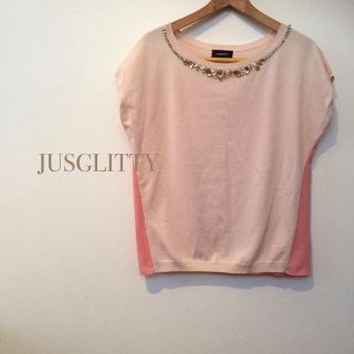 ジャスグリッティー(JUSGLITTY)のジャスグリッティーの異素材チュニックニット(チュニック)