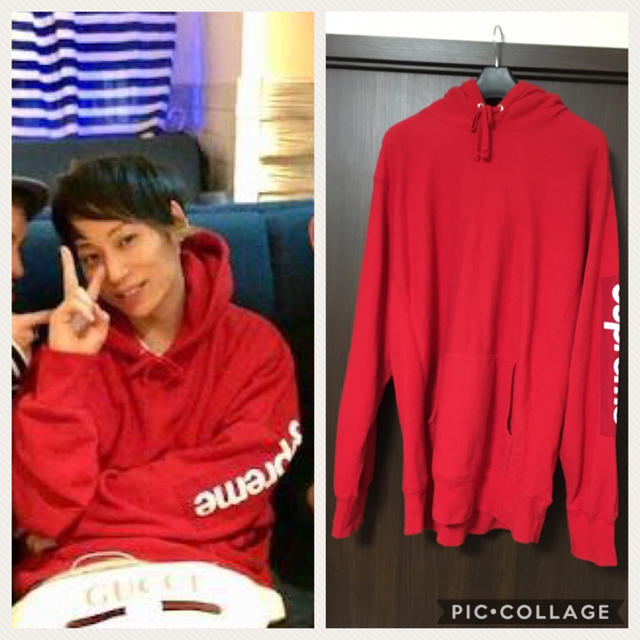 Supreme(シュプリーム)のSupreme Sleeve Patch Hooded Sweatshirt L メンズのトップス(パーカー)の商品写真