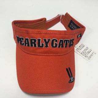 パーリーゲイツ(PEARLY GATES)の新品 正規品 パーリーゲイツ サンバイザー オレンジ ラビット 89(ウエア)