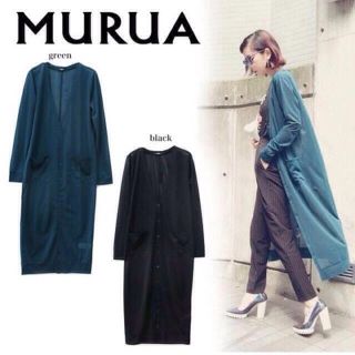 ムルーア(MURUA)のMURUA シアーマキシCDロングカーデ(カーディガン)