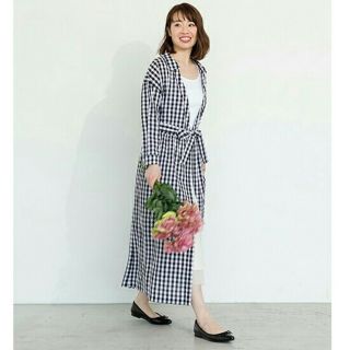 ナチュラルビューティーベーシック(NATURAL BEAUTY BASIC)の専用★ナチュラルビューティーベーシック★ギンガムチェックシャツワンピース(ひざ丈ワンピース)