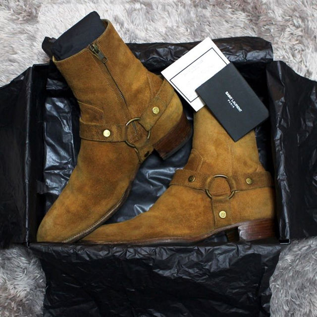 定番 Saint Laurent - サンローランパリ 42リングブーツ saint laurent