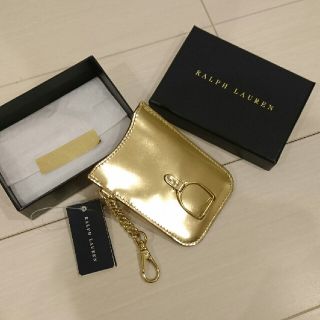 ラルフローレン(Ralph Lauren)のRALPH LAUREN ゴールドパスケース(名刺入れ/定期入れ)