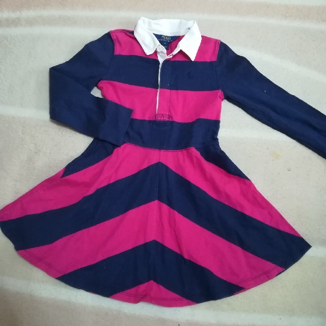 Ralph Lauren(ラルフローレン)のラルフローレン ボーダーワンピース 6　120 キッズ/ベビー/マタニティのキッズ服女の子用(90cm~)(ワンピース)の商品写真