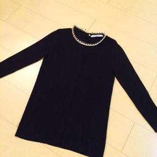 ザラ(ZARA)のZARA ブラックトップス(ニット/セーター)