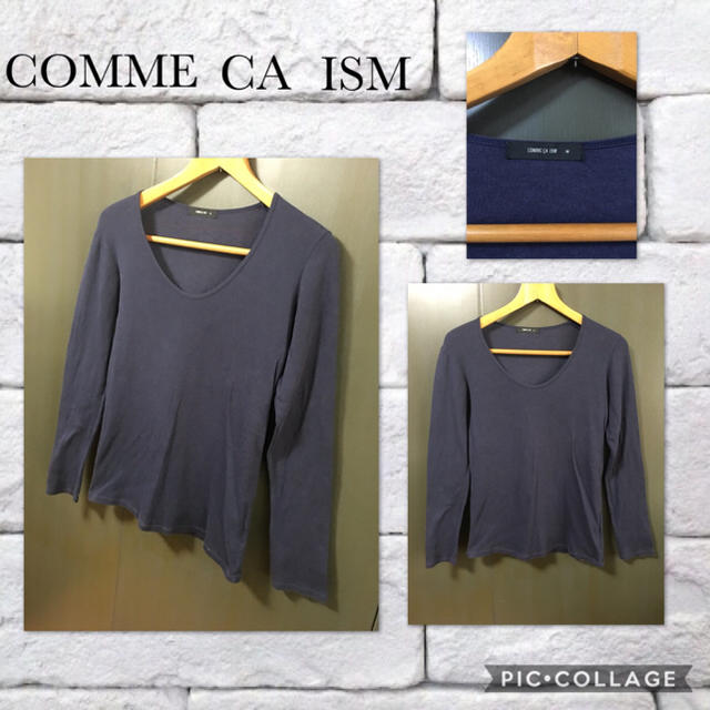 COMME CA ISM(コムサイズム)のCOMME CA ISM 長袖カットソー コットン100% 春夏 美品 M レディースのトップス(カットソー(長袖/七分))の商品写真