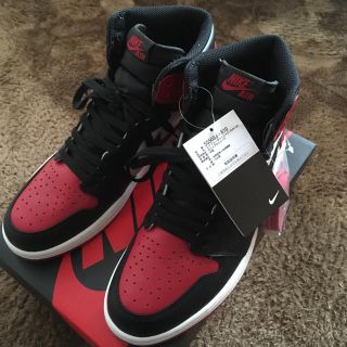 ナイキ(NIKE)の27.5 air jordan1 bred toe AJ1 supreme(スニーカー)