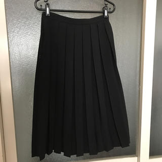ジーユー(GU)のサテン スカート 黒(ロングスカート)