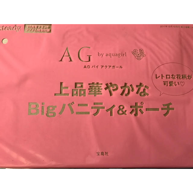 AG by aquagirl(エージーバイアクアガール)のsteady 10月号 AG バイ アクアガール バニティ&ポーチ エンタメ/ホビーの雑誌(ファッション)の商品写真