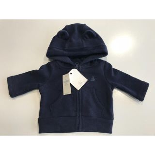 ベビーギャップ(babyGAP)の【新品】GAP babygap パーカー 紺 45cm(カーディガン/ボレロ)