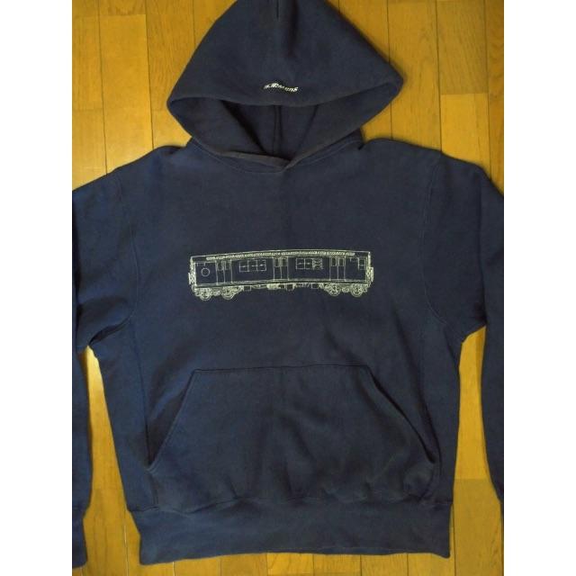 希少90'S SUBWARE サブウェア パーカー 紺 L