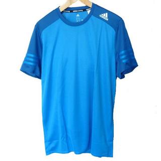 アディダス(adidas)の送料込新品Ｌ★アディダス青ランニングTシャツ(Tシャツ/カットソー(半袖/袖なし))
