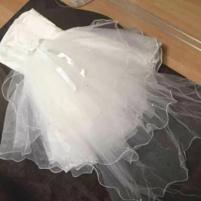 ミニ ウェディングドレス トレーン ベール の通販 By ガラスの靴 S Shop ラクマ