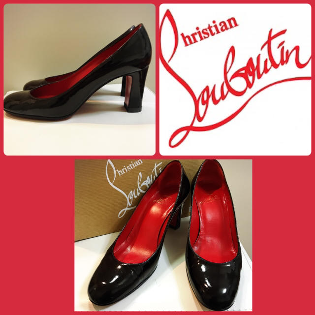 Christian Louboutin(クリスチャンルブタン)のクリスチャンルブタン♡ブラックエナメル パンプス♡ レディースの靴/シューズ(ハイヒール/パンプス)の商品写真