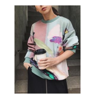 アメリヴィンテージ(Ameri VINTAGE)のEMILIA PAINT SWEAT TOP(トレーナー/スウェット)