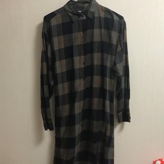 ユニクロ(UNIQLO)のUNIQLO シャツワンピース(ひざ丈ワンピース)