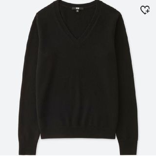 UNIQLO ユニクロ カシミアVネックニット ブラック L