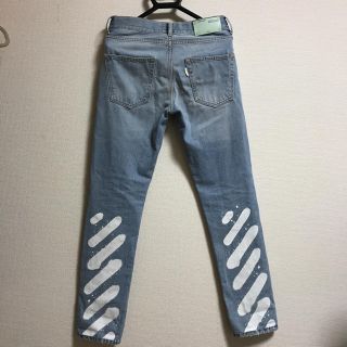 オフホワイト(OFF-WHITE)のOFF WHITE スプレーペイントデニムパンツ(デニム/ジーンズ)