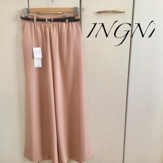 イング(INGNI)の新品INGNI ベルト付きツイルワイドパンツ(カジュアルパンツ)