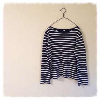 ユニクロ(UNIQLO)のボーダー カットソー*(カットソー(長袖/七分))