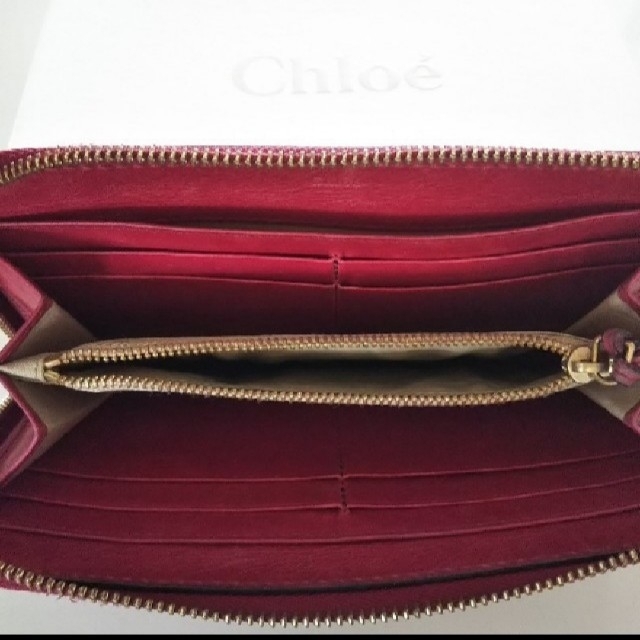 Chloe(クロエ)のChloe ヴィンテージ  赤 長財布  レディースのファッション小物(財布)の商品写真