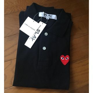 コムデギャルソン(COMME des GARCONS)の【新品】【値下げ】コムデギャルソン プレイ 半袖ポロシャツ 黒(ポロシャツ)