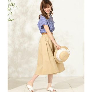 ナチュラルクチュール(natural couture)のナチュラルクチュール＊バーバリータックスカート(ひざ丈スカート)