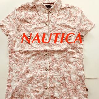 ノーティカ(NAUTICA)のNAUTICA シャツ 半袖 M ペイズリー ウエスタン調 クレープ地(シャツ/ブラウス(半袖/袖なし))