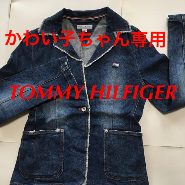 TOMMY HILFIGER(トミーヒルフィガー)のTOMMY HILFIGER JEANS ジャケット デニム ブレザー M レディースのジャケット/アウター(Gジャン/デニムジャケット)の商品写真