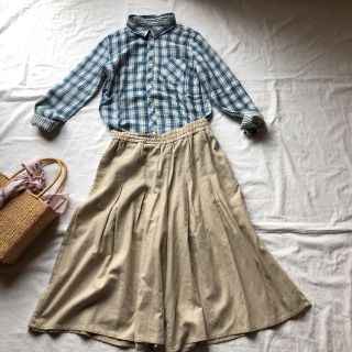 ナチュラルクチュール(natural couture)の【2度ほど着用美品】natural couture♡Wガーゼリバーシブルシャツ(シャツ/ブラウス(長袖/七分))