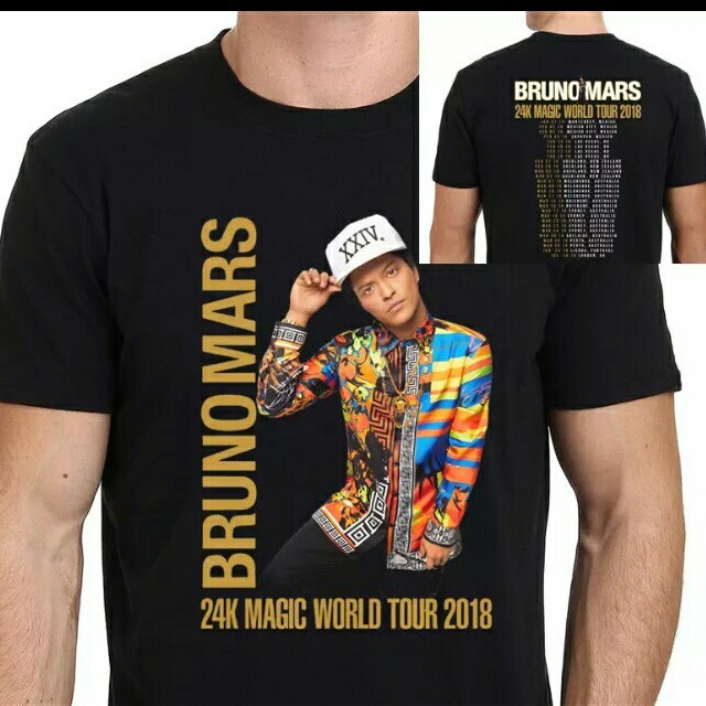 独特な店 Bruno Marsペア4点セットTシャツ(男性XXL，女性XL)2枚＋黒帽子2 Tシャツ(半袖/袖なし)