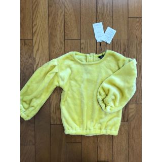 フタフタ(futafuta)のf.ery様専用【新品】kids モコモコトップス yellow 110cm(Tシャツ/カットソー)