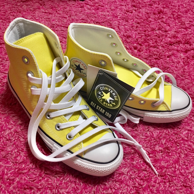 CONVERSE(コンバース)のコンバース ハイカット レモン 22.5 レディースの靴/シューズ(スニーカー)の商品写真