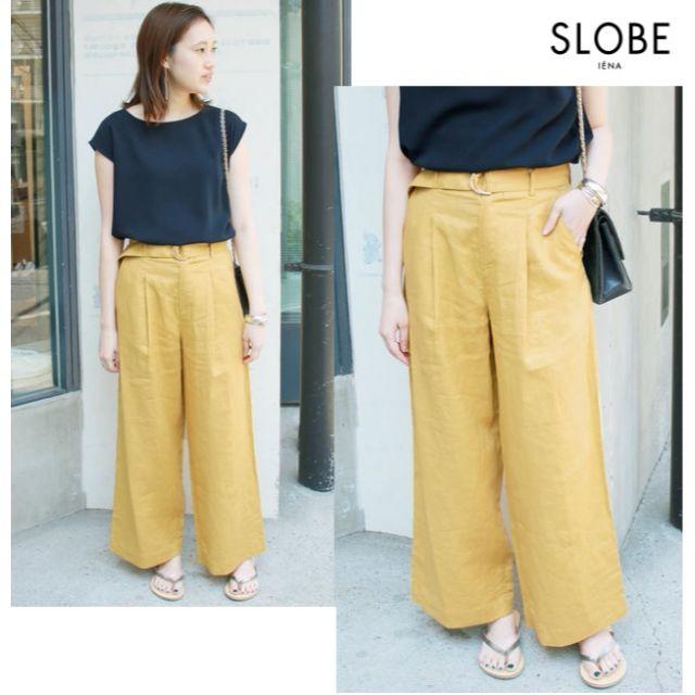 SLOBE IENA(スローブイエナ)の新品 SLOBE IENA スローブイエナ リネンパンツ 36 40 レディースのパンツ(その他)の商品写真