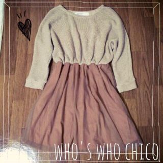 フーズフーチコ(who's who Chico)のwho's who Chico＊ワンピ(ひざ丈ワンピース)