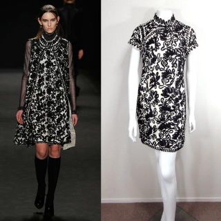 ヴィヴィアンタム(VIVIENNE TAM)の【新品・SALE】ヴィヴィアンタム◆2015FW ロータステープ刺しゅうドレス(ミニワンピース)