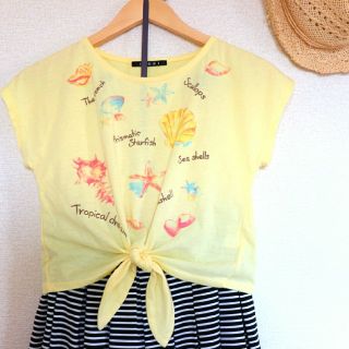 イング(INGNI)のイエロー♡Tシャツ♡夏♡前結び(Tシャツ(半袖/袖なし))