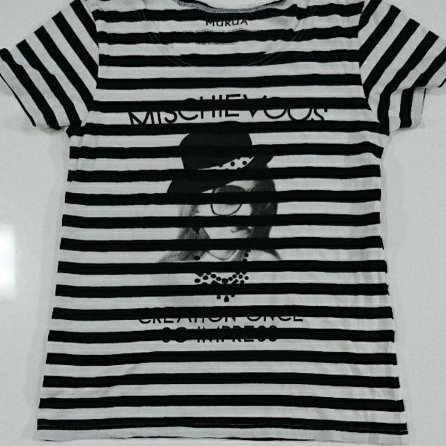 MURUA(ムルーア)の●もこもこ様●MURUA☆ボーダー半袖Tシャツ レディースのトップス(Tシャツ(半袖/袖なし))の商品写真