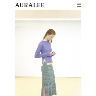 【値下げしました！】AURALEE トップス リブトップスプルオーバー(カットソー(長袖/七分))