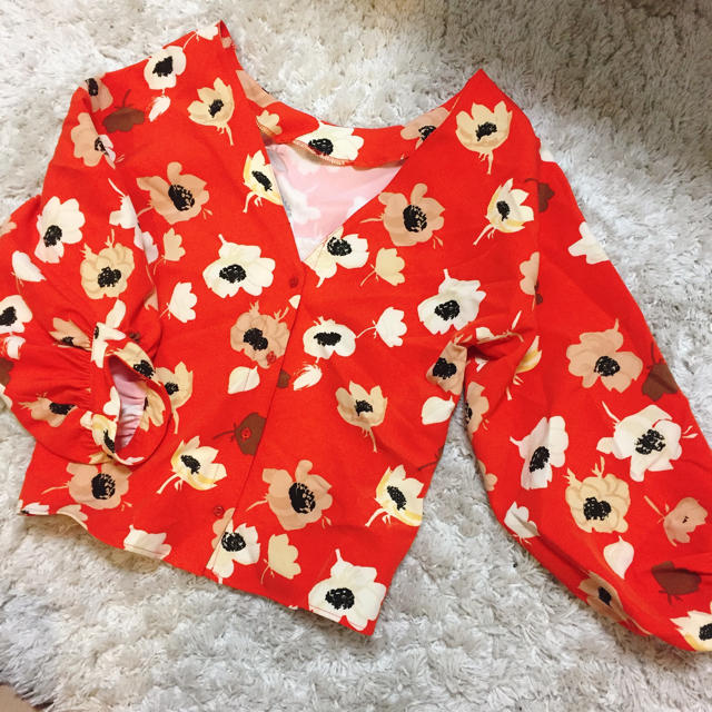 ZARA(ザラ)のZARA 花柄トップス レディースのトップス(カットソー(半袖/袖なし))の商品写真