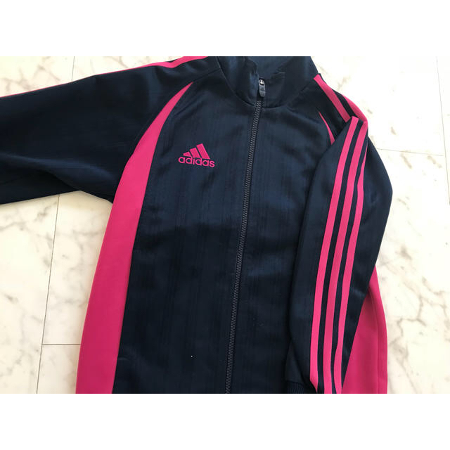 adidas(アディダス)のアディダス ジャージ 130〜140 セット ネイビーピンク キッズ/ベビー/マタニティのキッズ服女の子用(90cm~)(その他)の商品写真