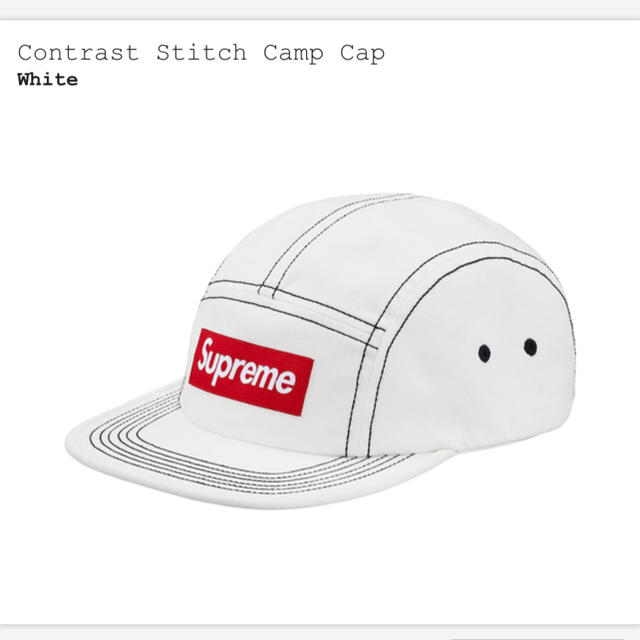 キャップ18ss contrast stitch camp cap
