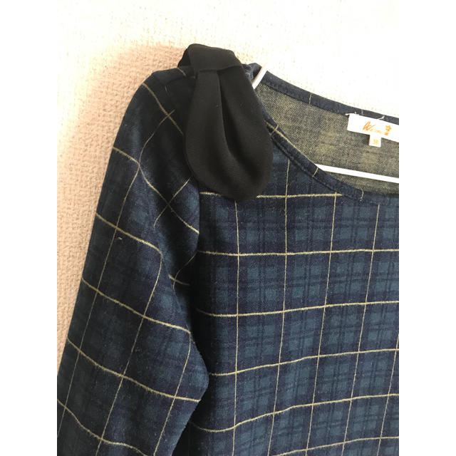 allamanda(アラマンダ)のチェック リボン トップス レディースのトップス(カットソー(長袖/七分))の商品写真