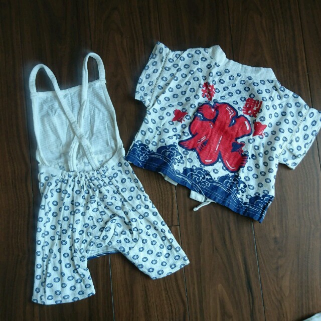 しまむら(シマムラ)のキッズ甚兵衛(100) キッズ/ベビー/マタニティのキッズ服女の子用(90cm~)(甚平/浴衣)の商品写真